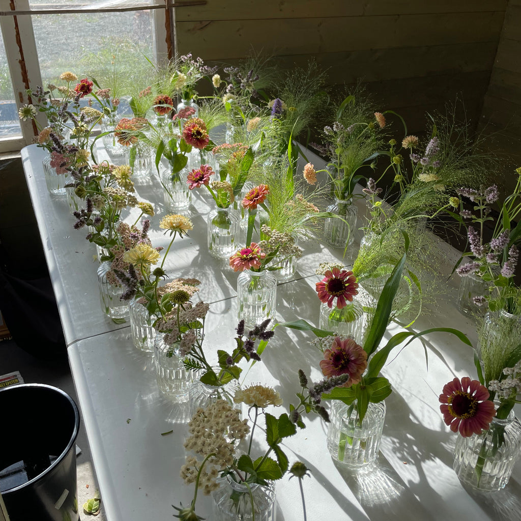 Small vases for table decorations