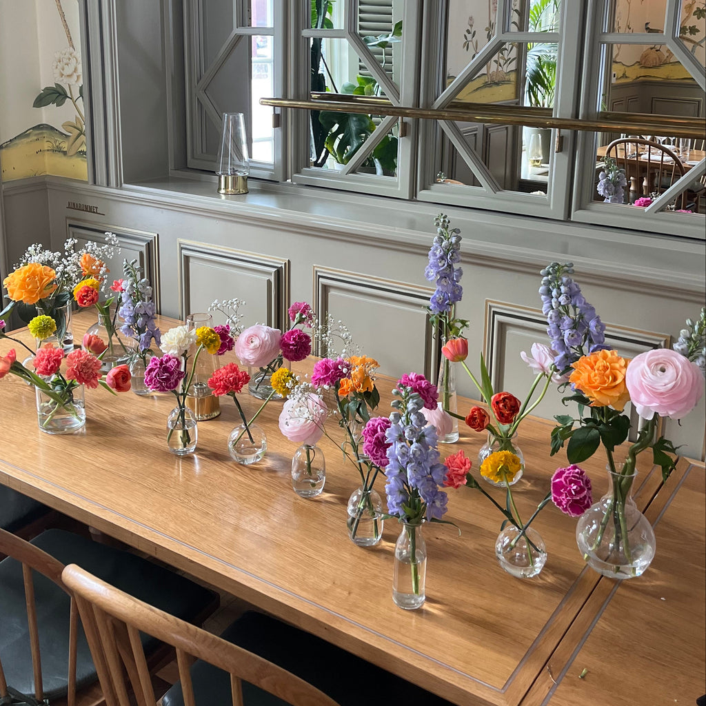 Small vases for table decorations