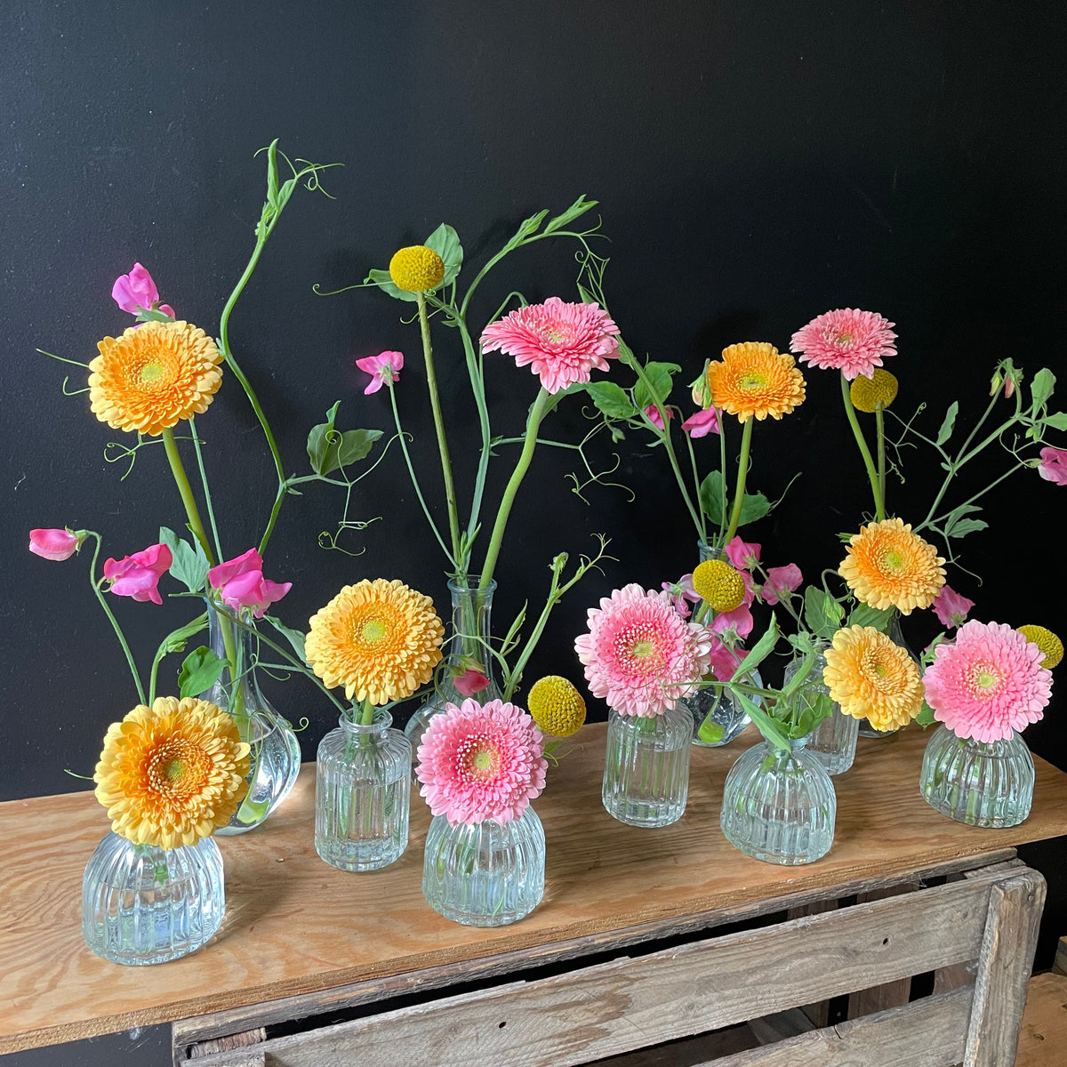 Small vases for table decorations